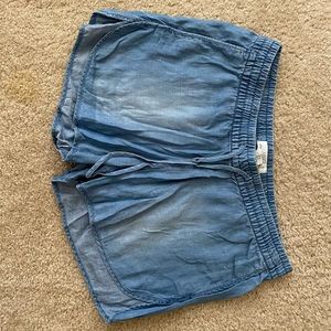 Draw String Jean Shorts